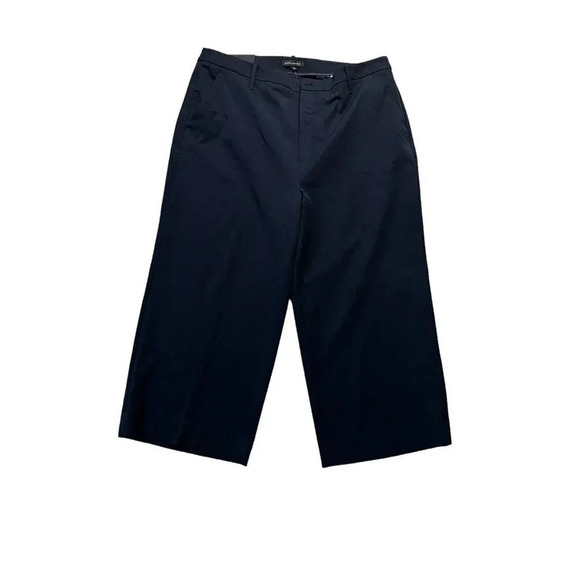 Banana Republic Wide Leg Crop Navy Dress Pants 20 High Rise Stretch Tailored - Picture 1 of 8